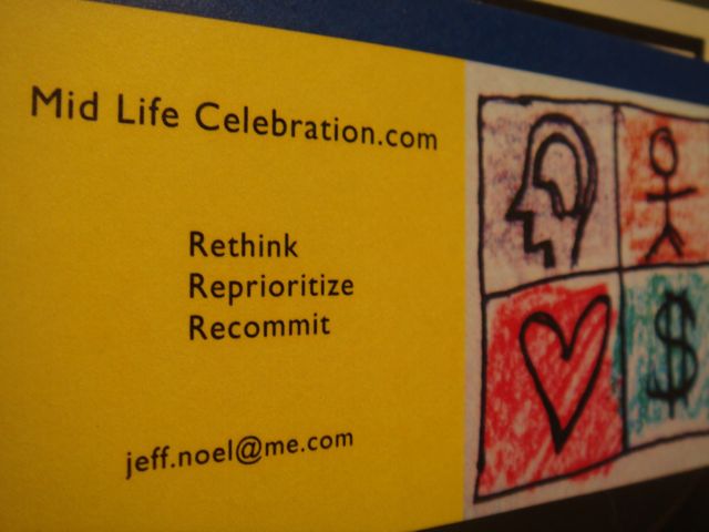 Mid Life Celebration logo and the hidden cross