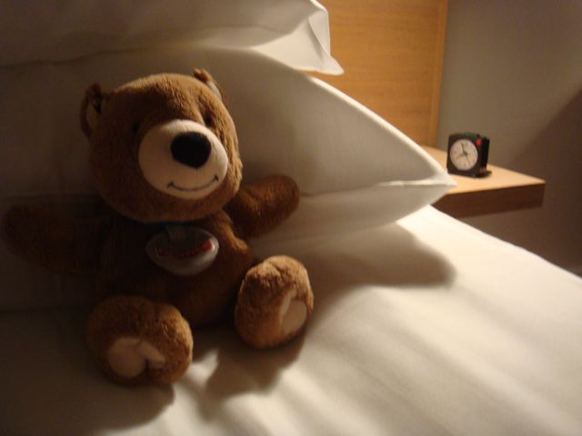 Keep us as innocent as a child's friend, and as pure as the white cotton sheets he rests on.