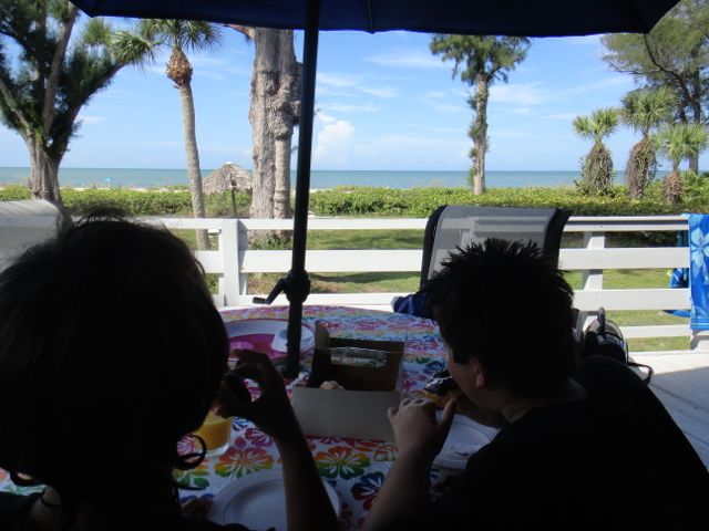 sanibel island, our favorite vacation spot - breakfast outside with a view sanibel island
