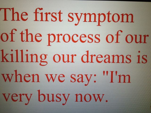the writing's on the wall as they say giving up on dreams