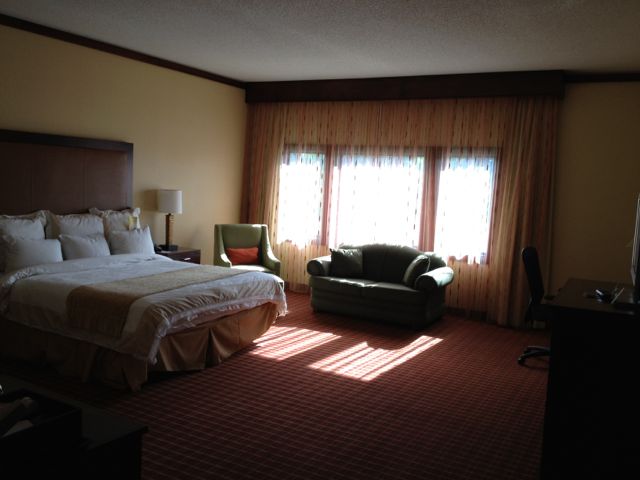 Alabama Marriott (nice room, huh?)... it's easy to have your routine crumble when traveling Marriott Alabama