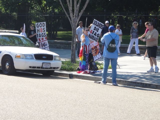 The White House protests