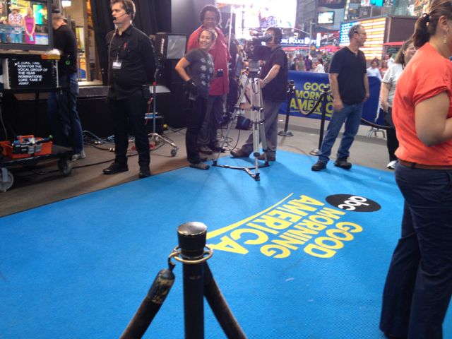 One spiritual lesson from Times Square Good Morning America set from outside the studio