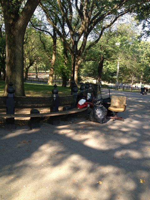 Central Park homeless people