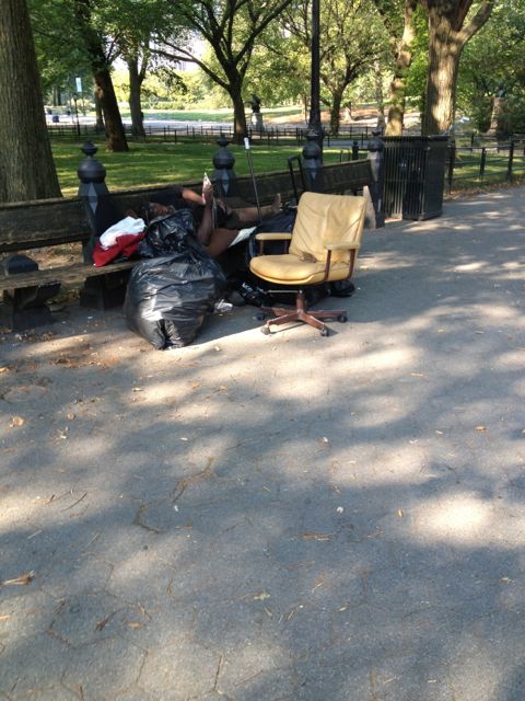 Central Park homeless people