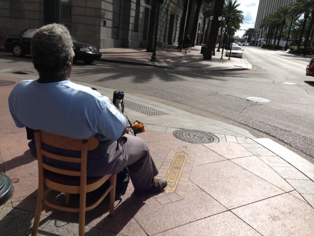 man on a mission? (the one sitting or the photographer?) mission work