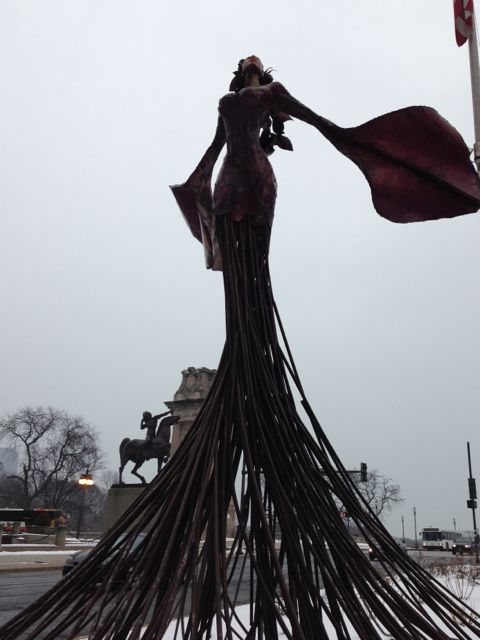 Chicago city statue