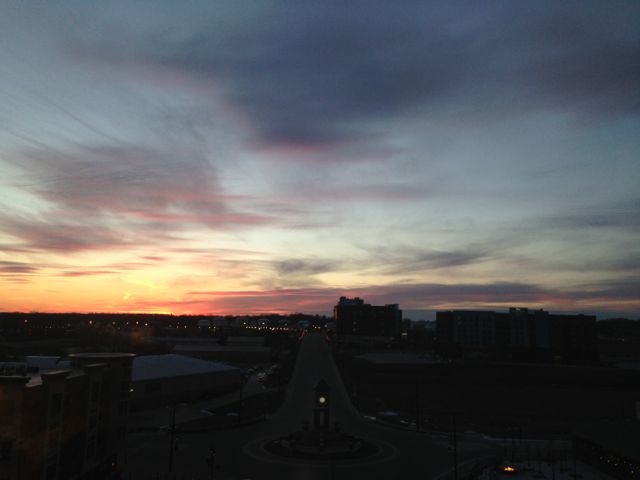 sunset view from Hotel room
