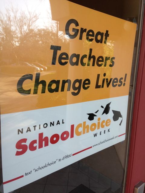 School door sign