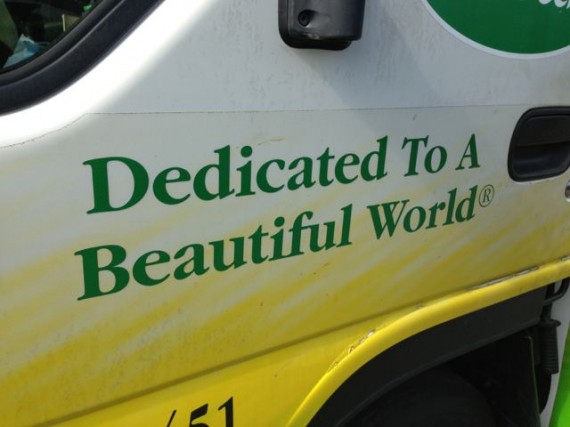 Random message on a truck