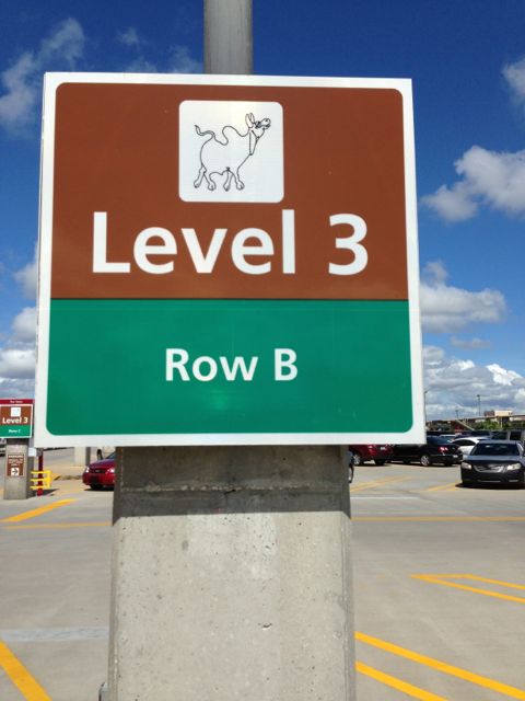 Orlando International Airport parking garage sign