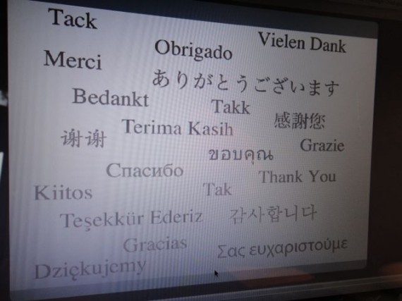 thank you sign in many languages 