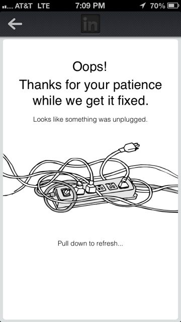 Website apology note for downtime