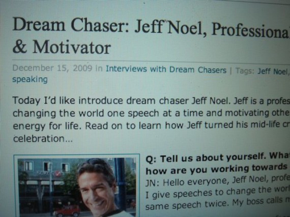 jeff noel featured as a dream chaser