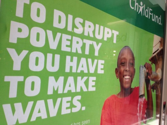 ChildFund poster at Florida Mall