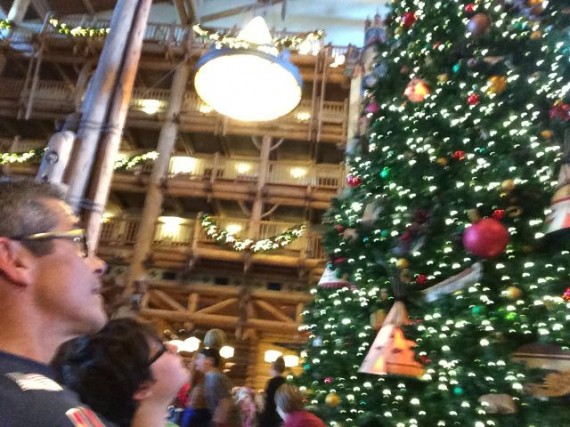 Elder and youth at Disney's Wilderness Lodge