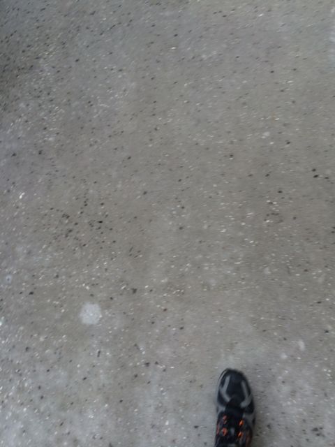 footstep on sidewalk
