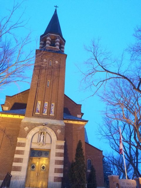Canadian Catholic Church in Winter