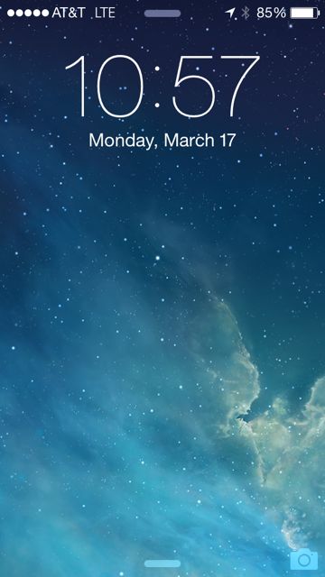 iPhone 5s homepage screen shot