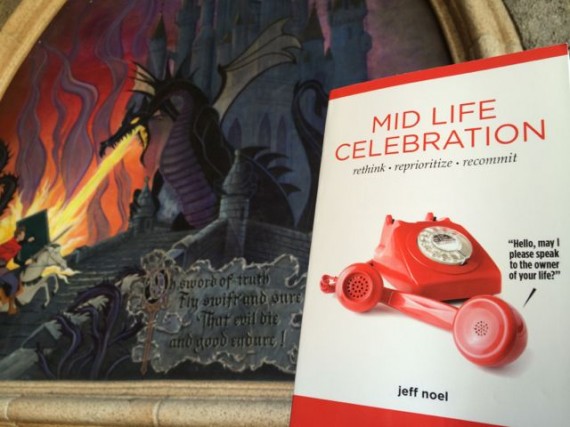 Midlife Celebration the book at Disneyland Sleeping Beauty Castle
