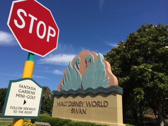 Walt Disney World Swan Resort entrance sign