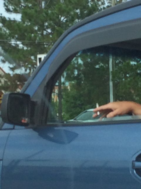 smoking in car