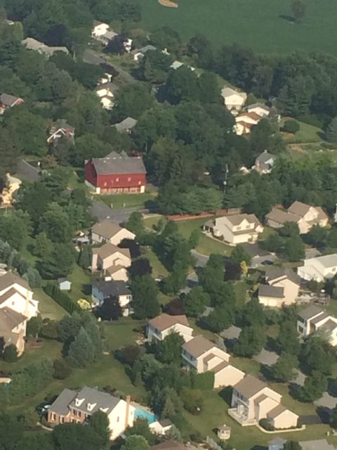 Barn in the middle of suburbia