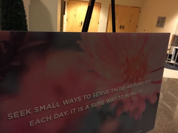 Inspirational thought at Catholic Church