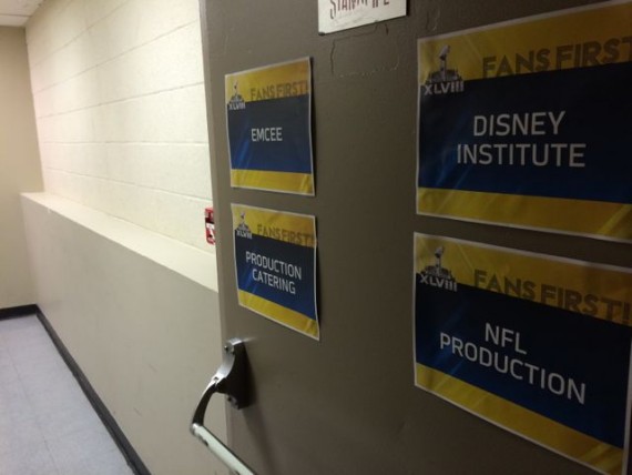 Backstage for Super Bowl 48