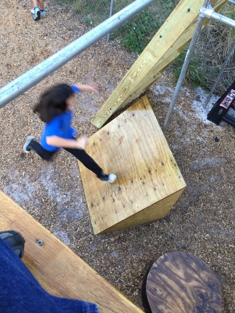Middle school student parkour