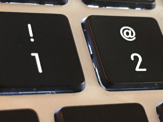 MacBook keyboard closeup 