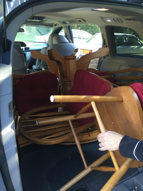 Donating dining room table, chairs and barstools