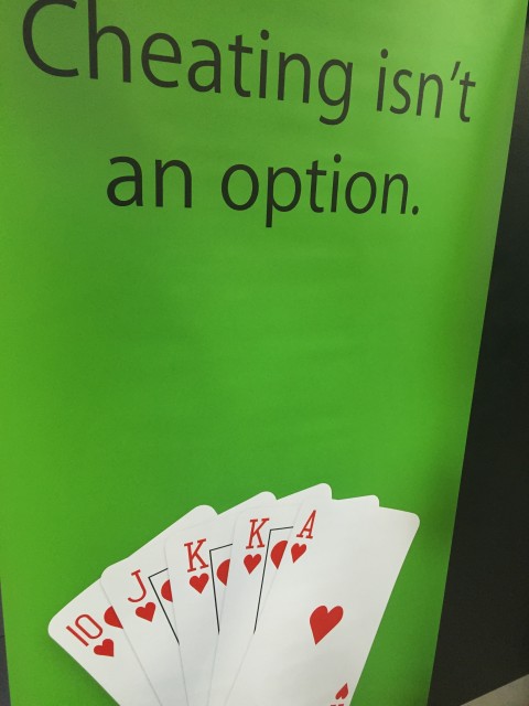 Cheating isn't an option banner