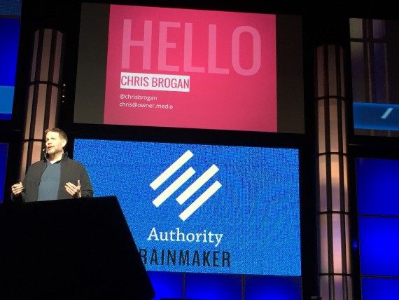 Chris Brogan speaking at Authority Rainmaker 2015