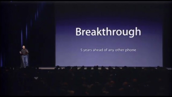 Steve Jobs unveiling iPhone in 2007