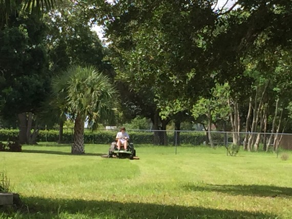 John Deere zero turn riding mower
