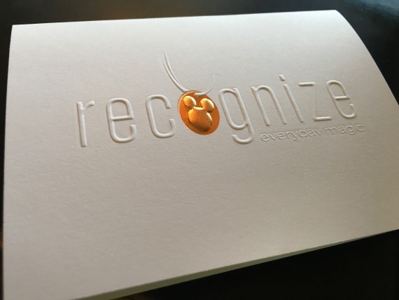 Disney Cast Member recognition card