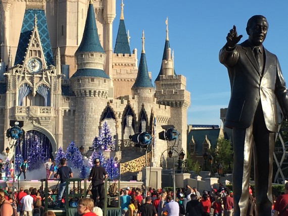 Magic Kingdom Christmas parade filming