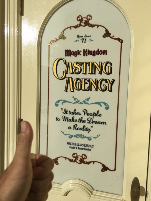 Magic Kingdom Cast Member window on Main Street