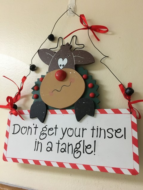 Funny Christmas wall plaque