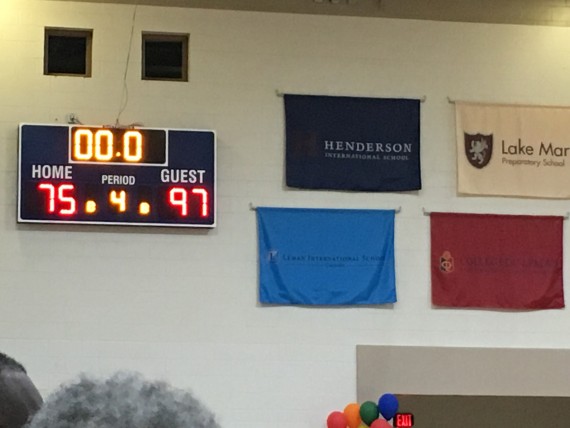High School Basketball scoreboard
