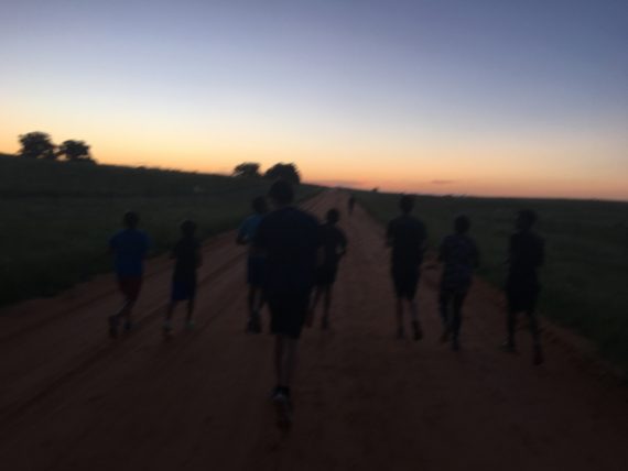 running at dawn