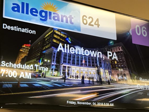 Allegiant Allentown display