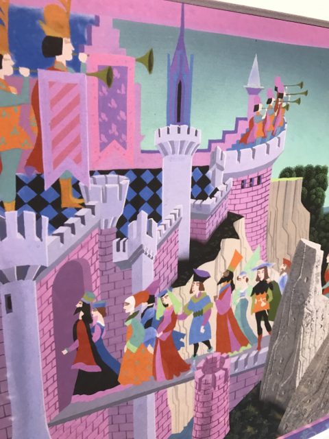 Disney Dream Castle Art on Midship staircase wall