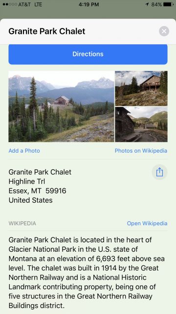 Granite Park Chalet