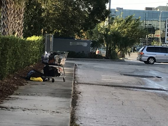 Homeless people near Universal Studios