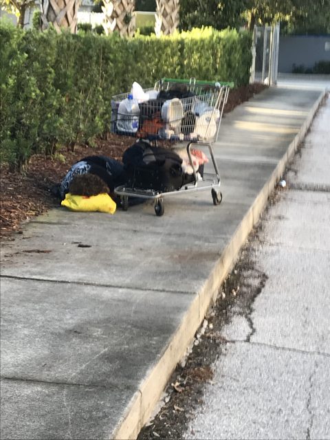 Homeless people near Universal Studios
