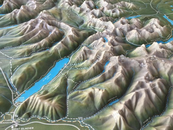 Glacier topo map
