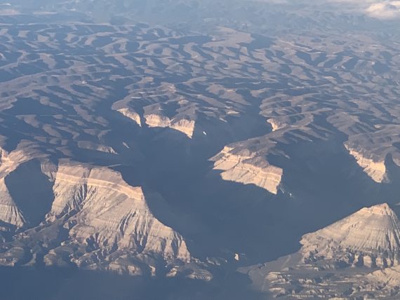 Colorado landscape from a plane