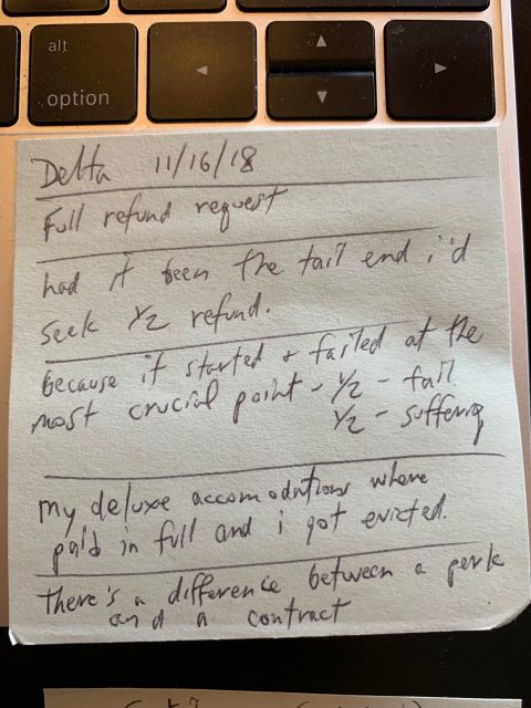 Delta airlines constructive feedback